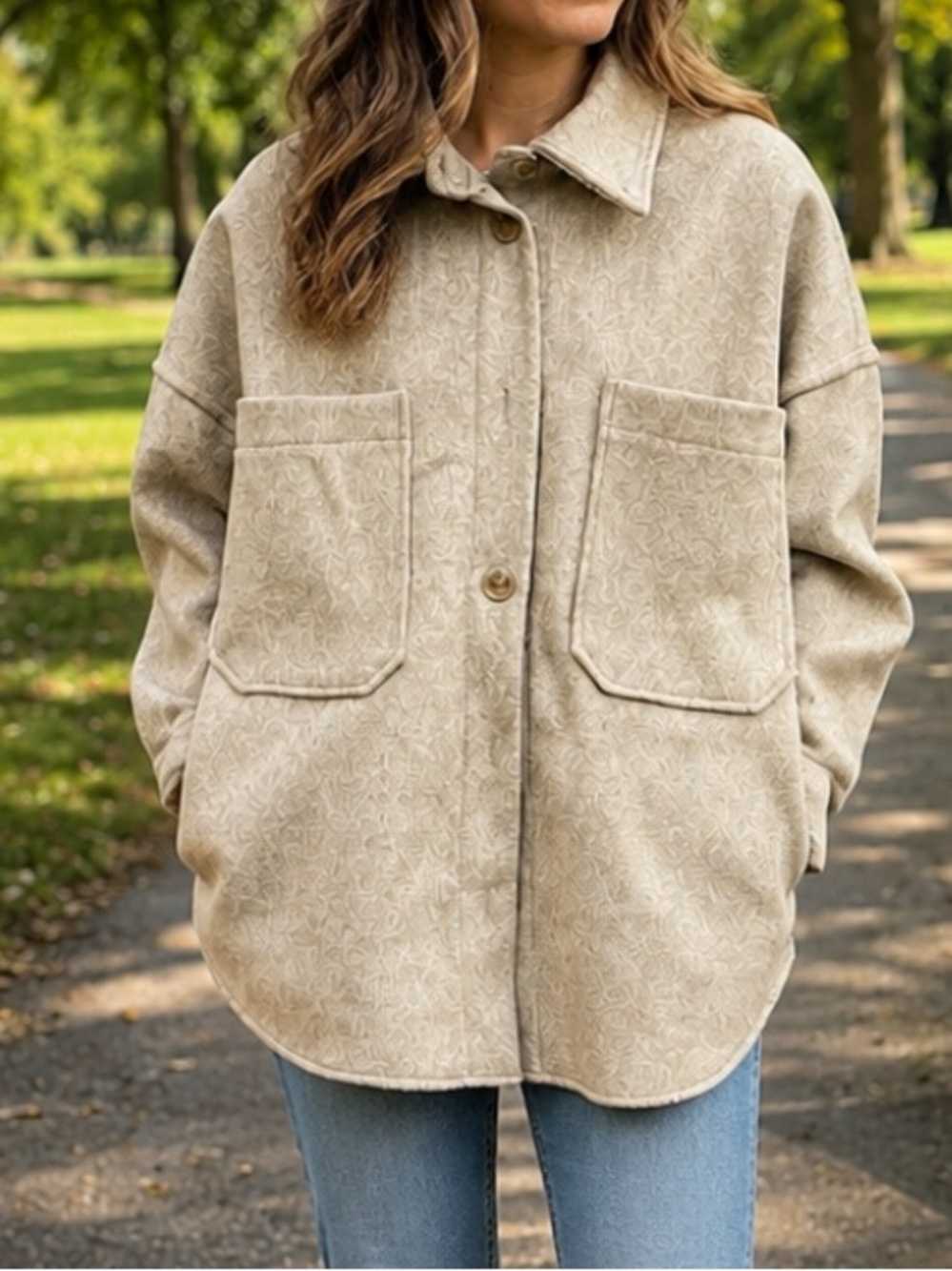 Oak + Fort Oversized Shirt Jacket Shacket